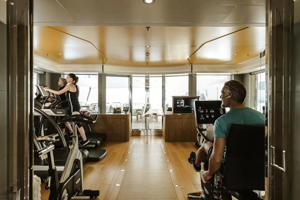 people working in a room aboard FELIX Yacht for Sale