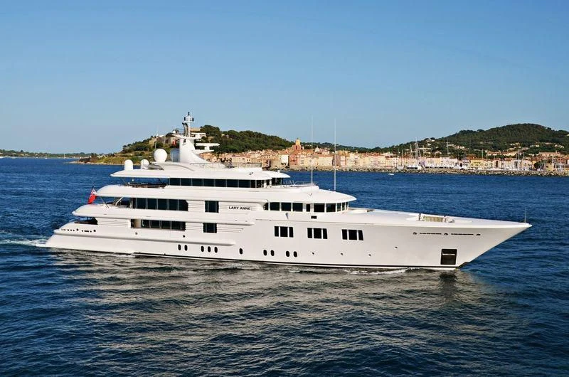 a white yacht in the water aboard FELIX Yacht for Sale