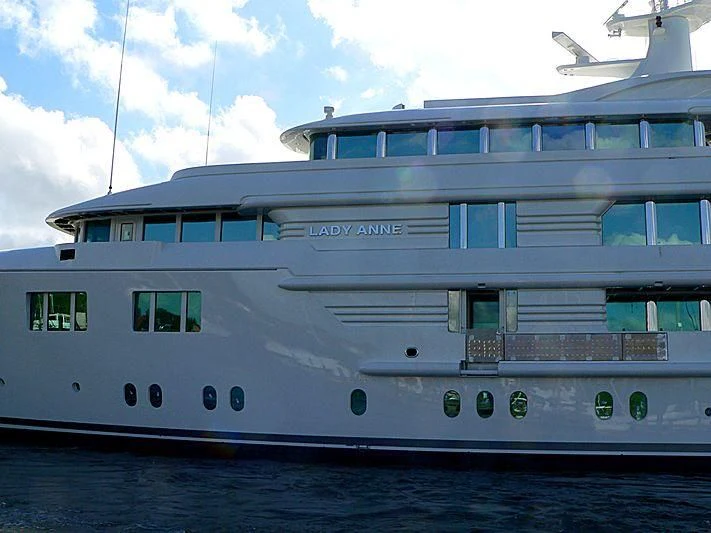 a large white yacht aboard FELIX Yacht for Sale