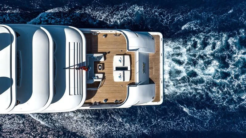 a couple of white rectangular objects on a rocky surface aboard FELIX Yacht for Sale