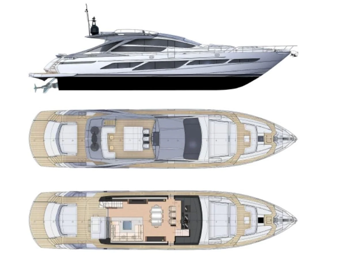 a model of a building aboard LADY K Yacht for Sale