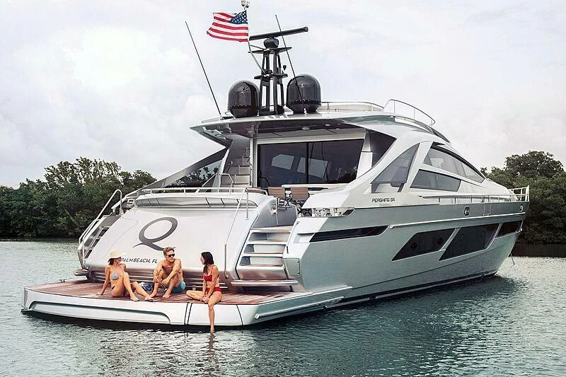 a group of people on a boat aboard LADY K Yacht for Sale