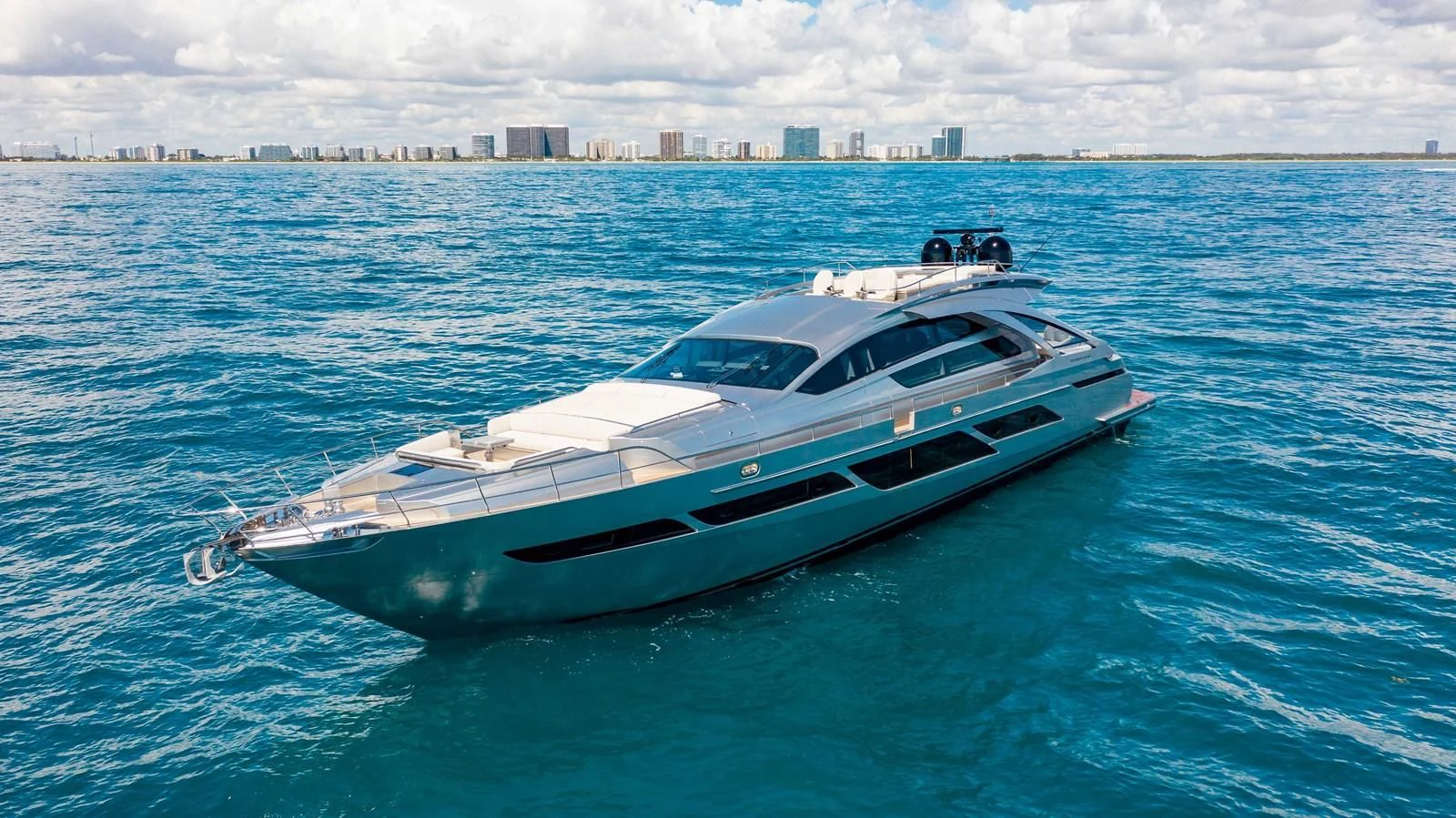 a white yacht in the water aboard LADY K Yacht for Sale