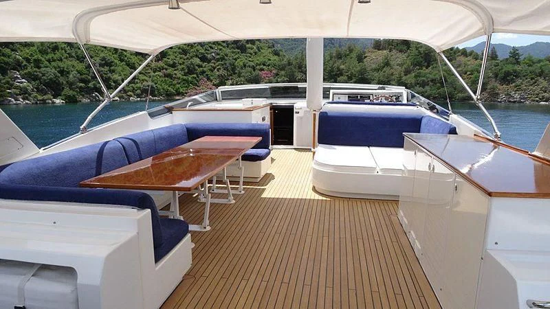a boat on the water aboard SHERAN Yacht for Sale