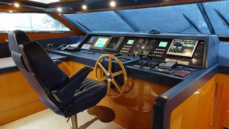 inside of a car aboard SHERAN Yacht for Sale