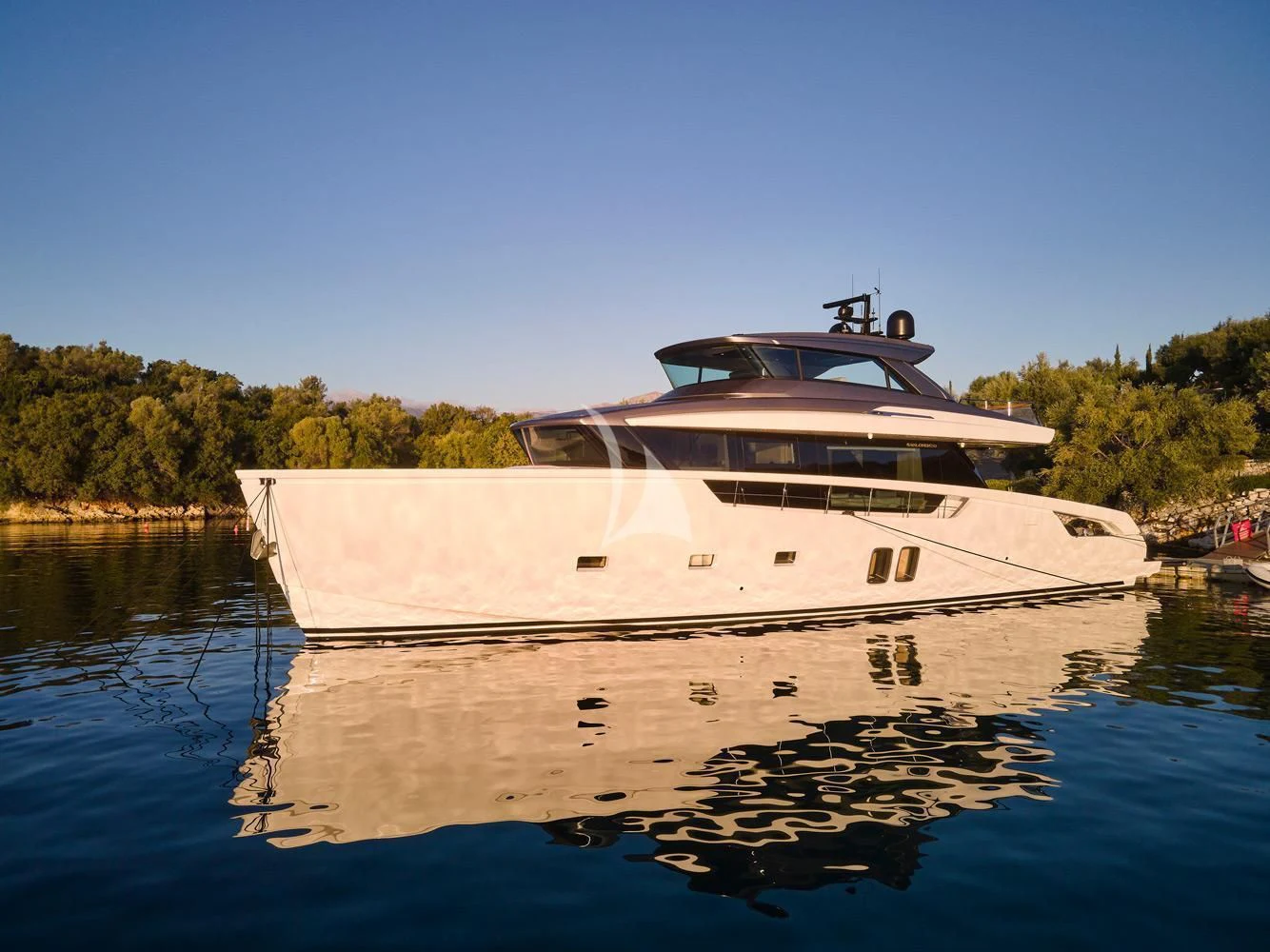 a boat on the water aboard ZILVAR IV Yacht for Sale