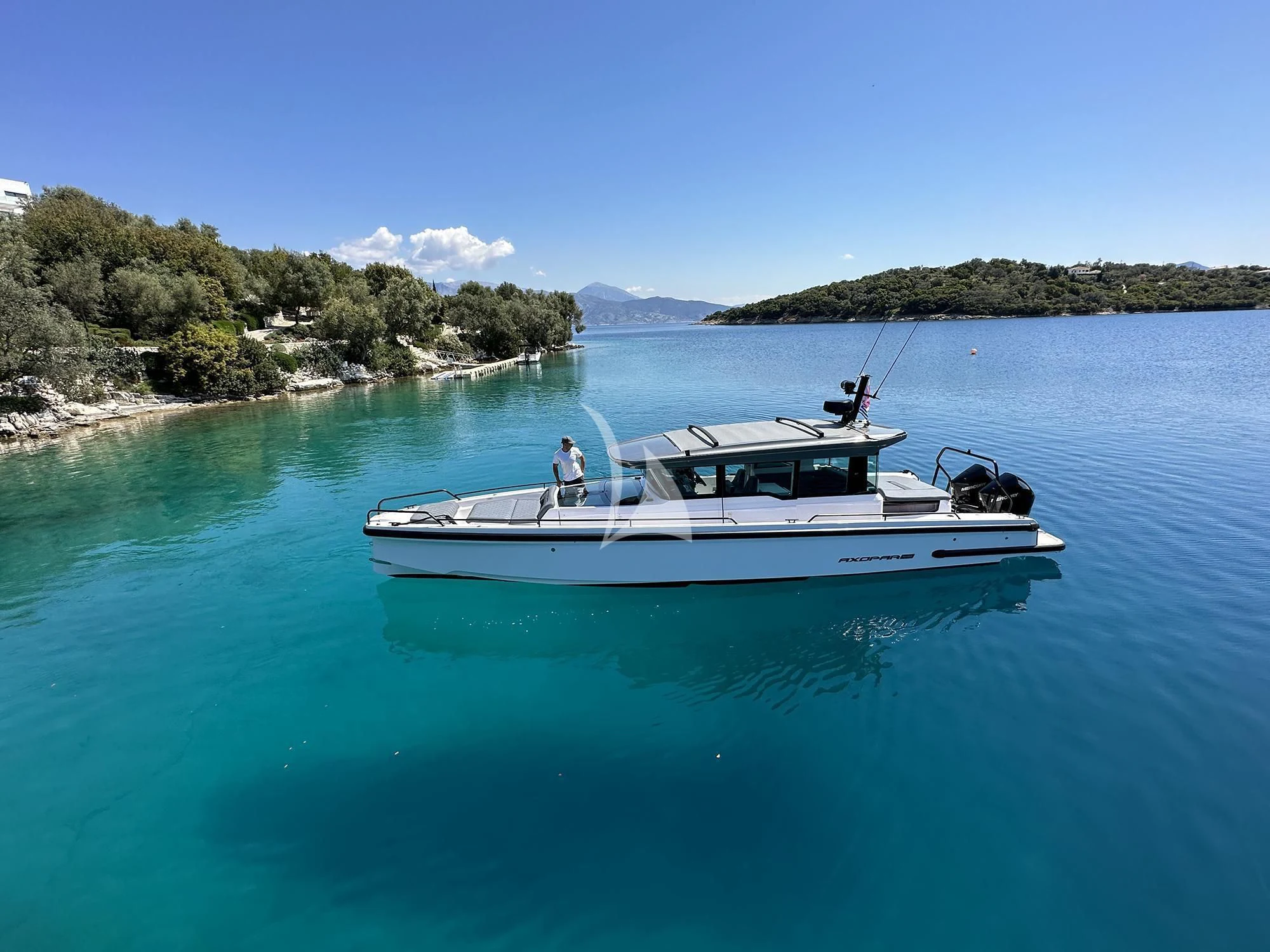 a boat in the water aboard ZILVAR IV Yacht for Sale