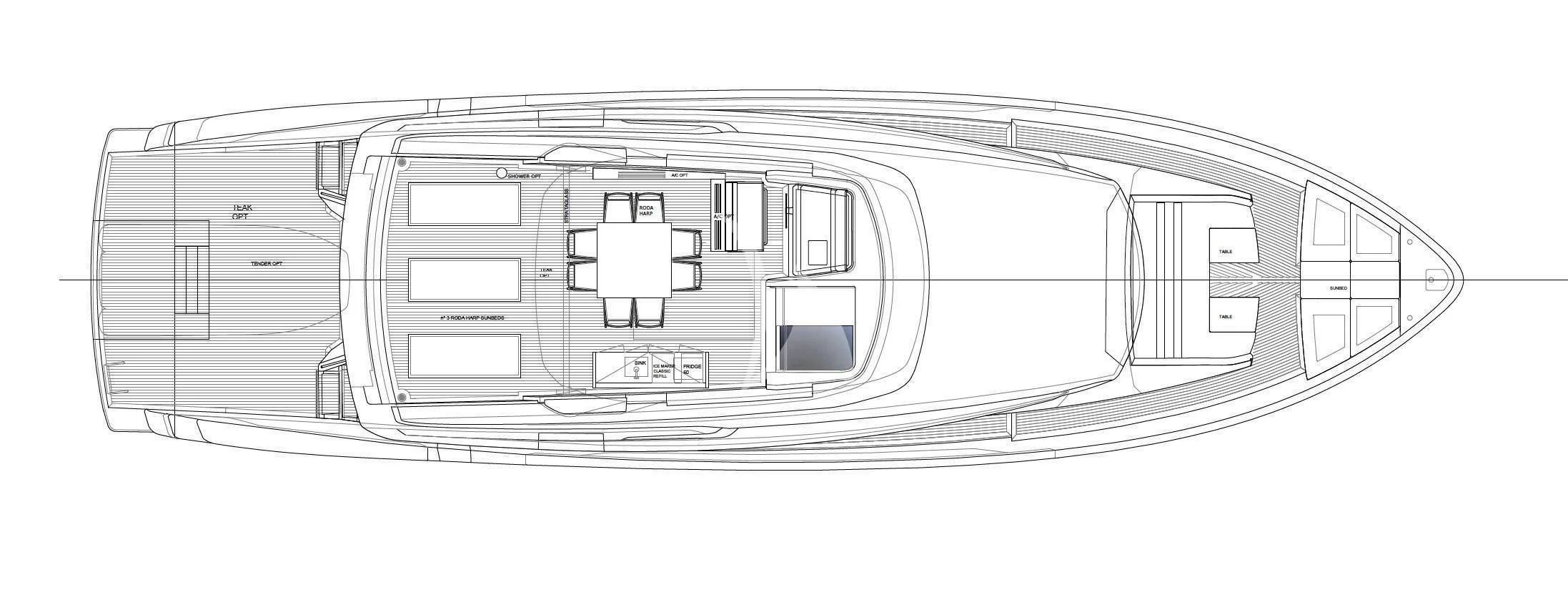diagram, engineering drawing aboard ZILVAR IV Yacht for Sale