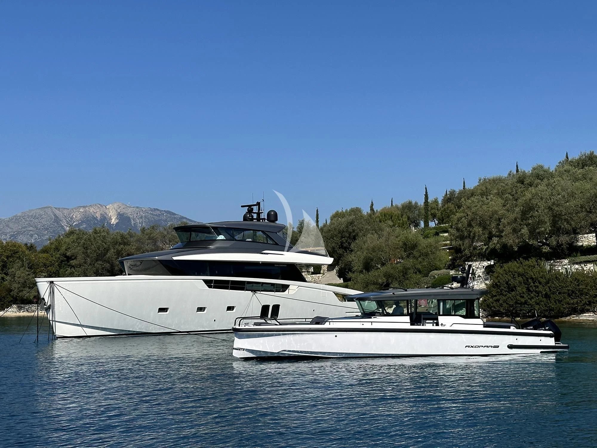 a boat on the water aboard ZILVAR IV Yacht for Sale