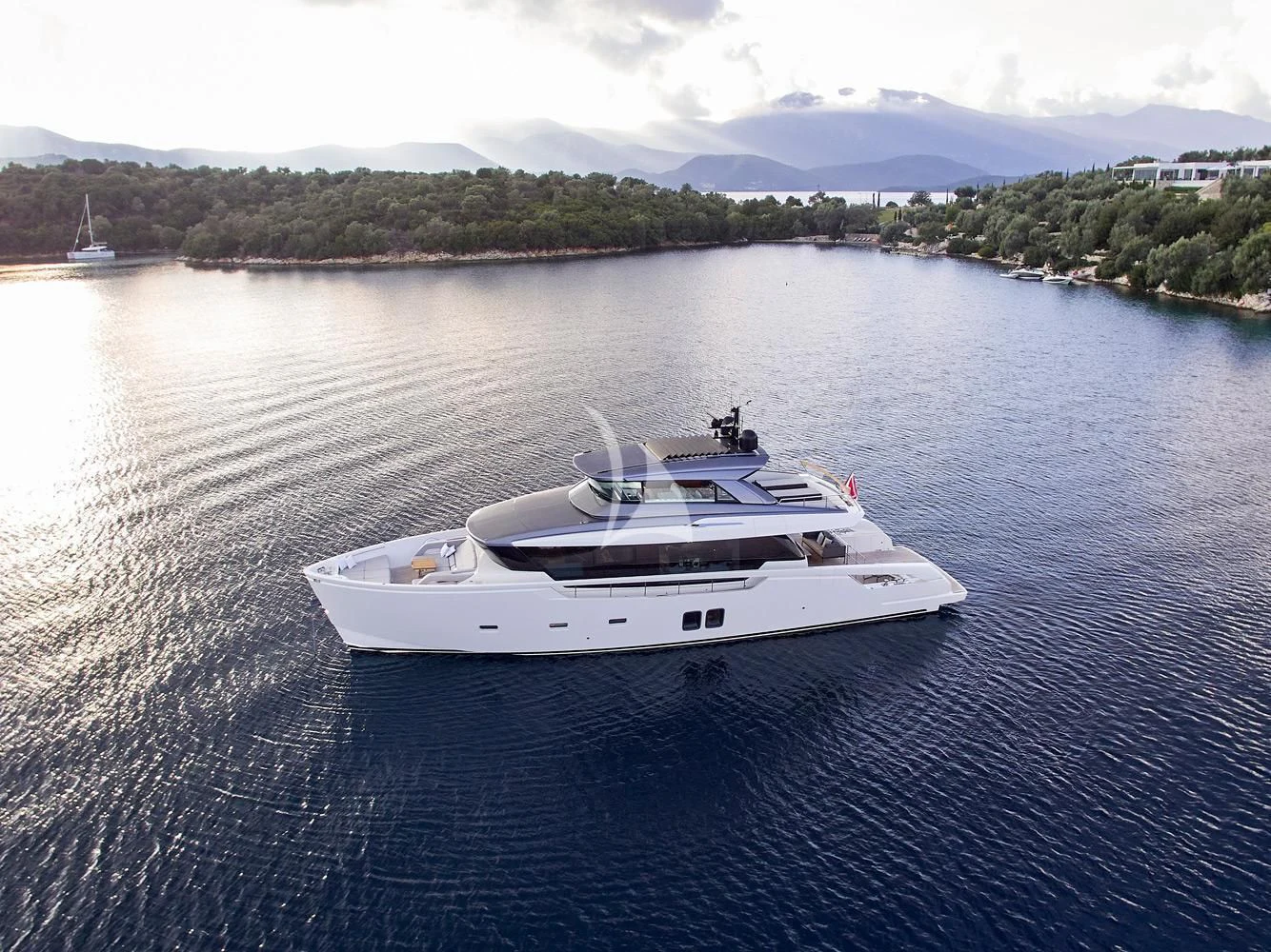 a boat on the water aboard ZILVAR IV Yacht for Sale