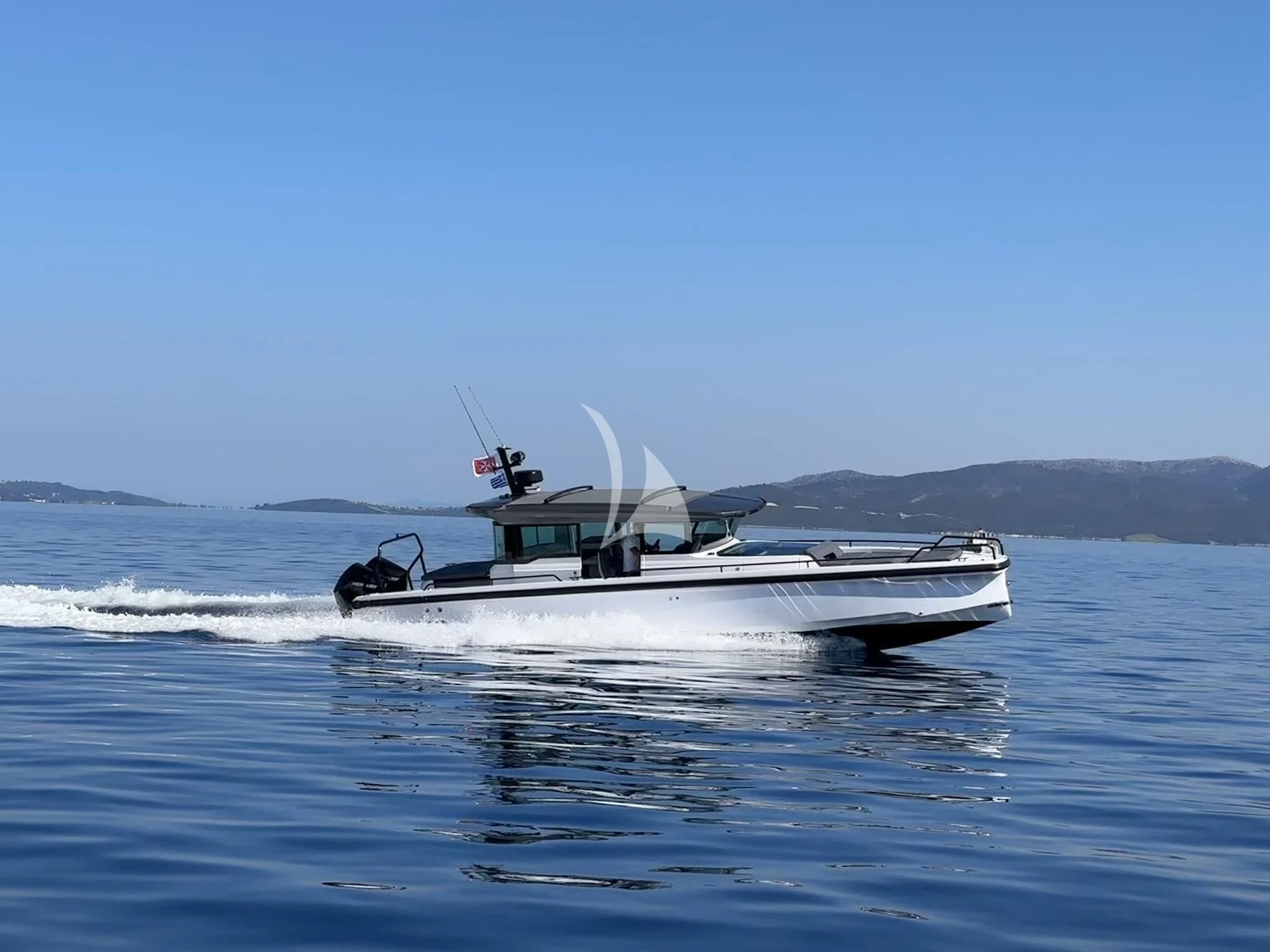 a boat on the water aboard ZILVAR IV Yacht for Sale