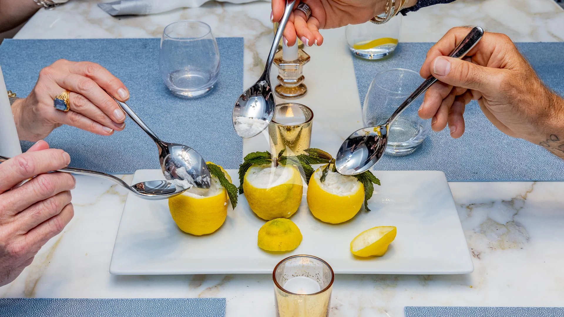 a group of people eating lemons aboard CAPTAIN MORGAN II Yacht for Sale