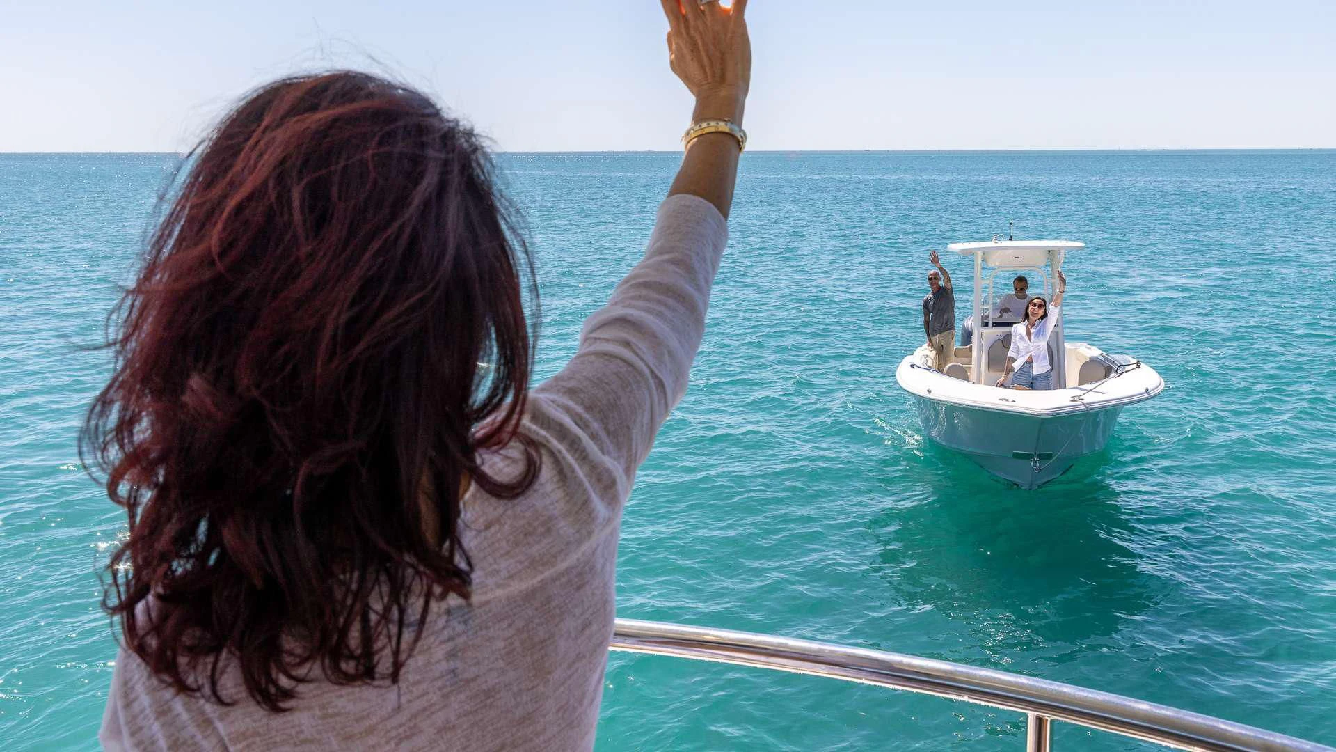 a person standing on a boat aboard CAPTAIN MORGAN II Yacht for Sale
