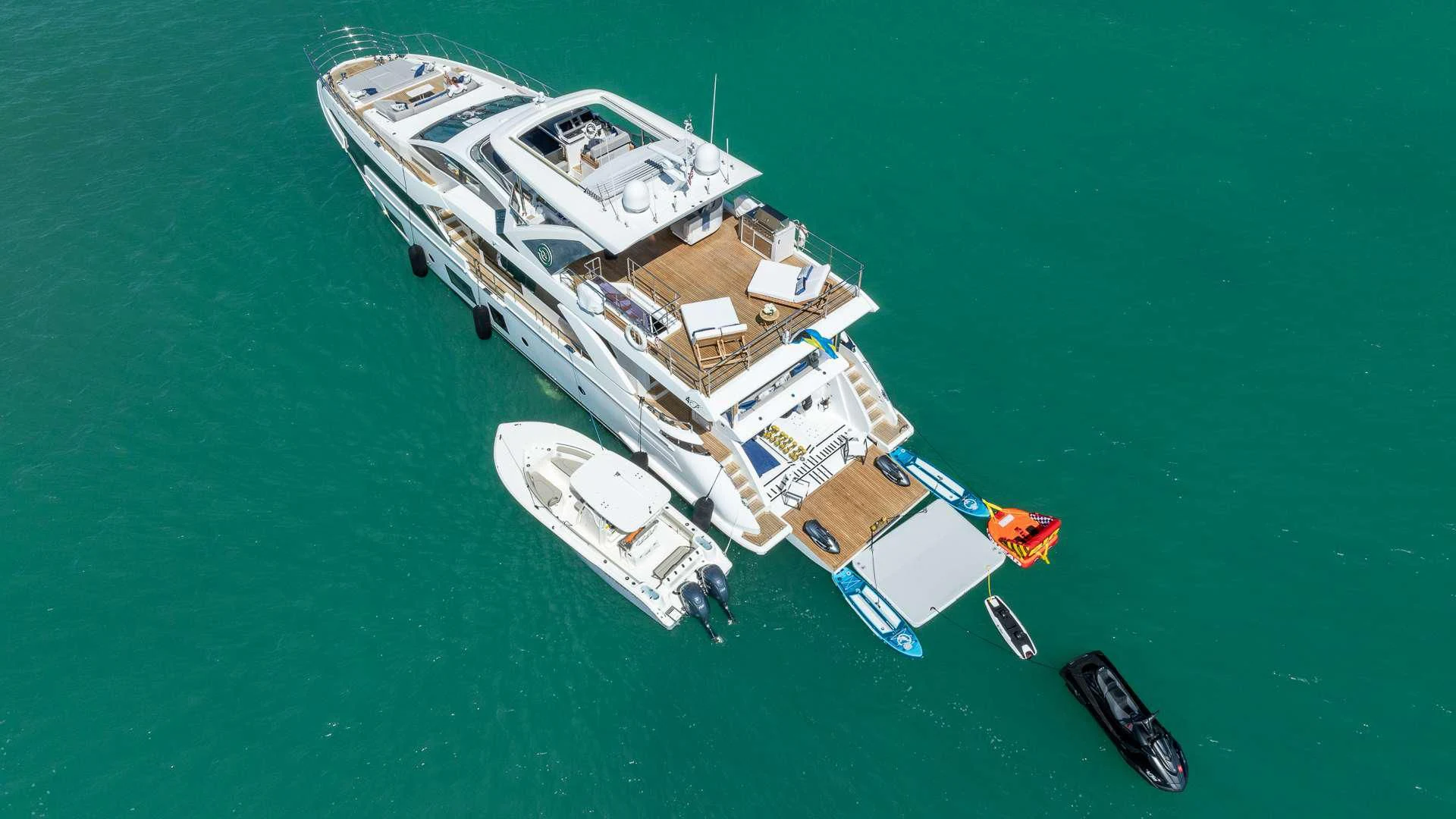 a boat in the water aboard CAPTAIN MORGAN II Yacht for Sale