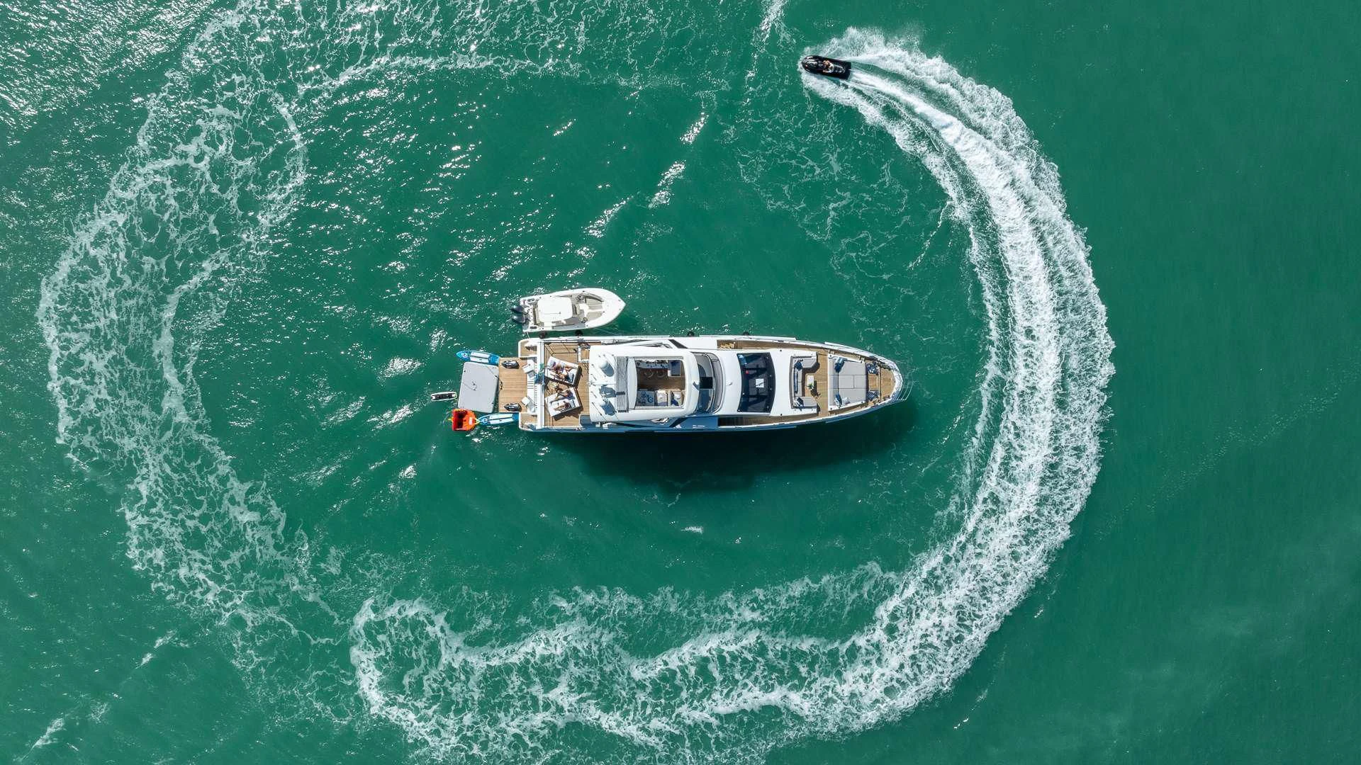 a boat in the water aboard CAPTAIN MORGAN II Yacht for Sale
