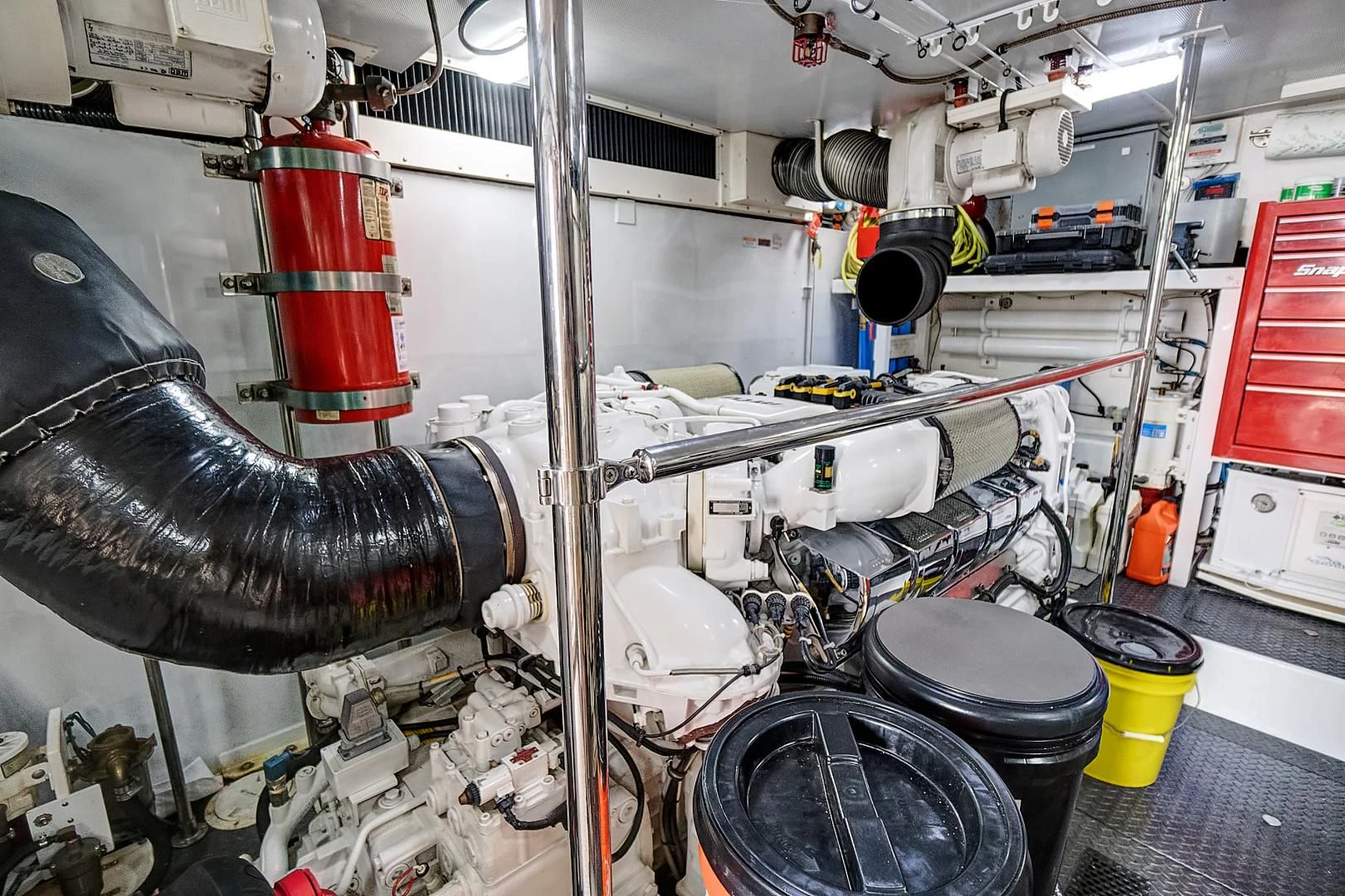 a machine with pipes aboard LADY B Yacht for Sale