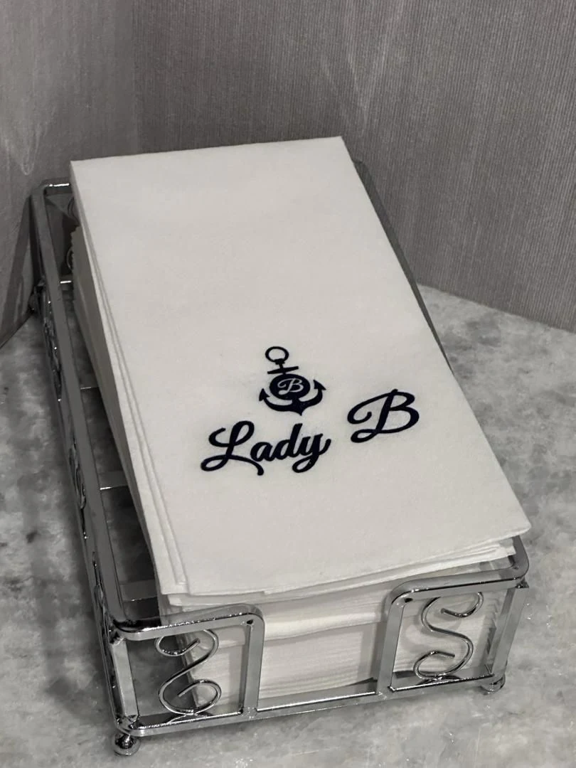 a white box with a black label aboard LADY B Yacht for Sale