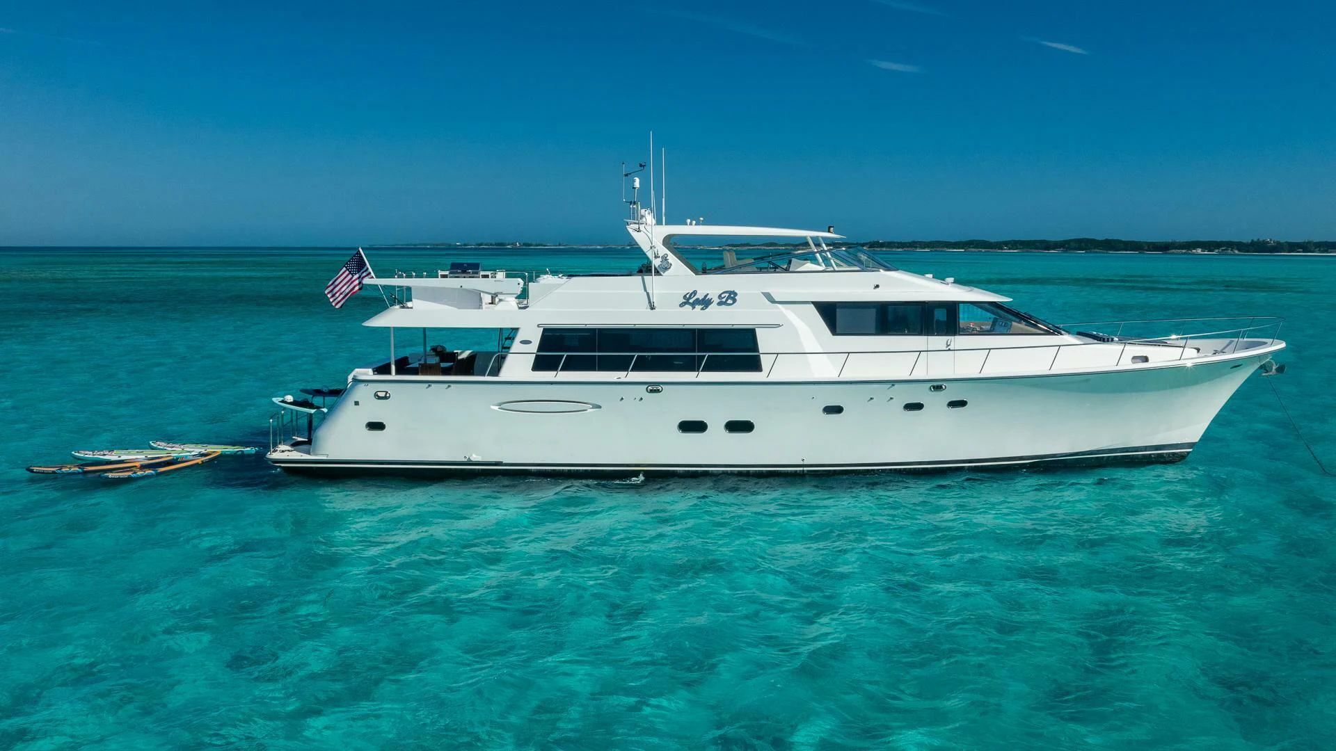 a boat in the water aboard LADY B Yacht for Sale