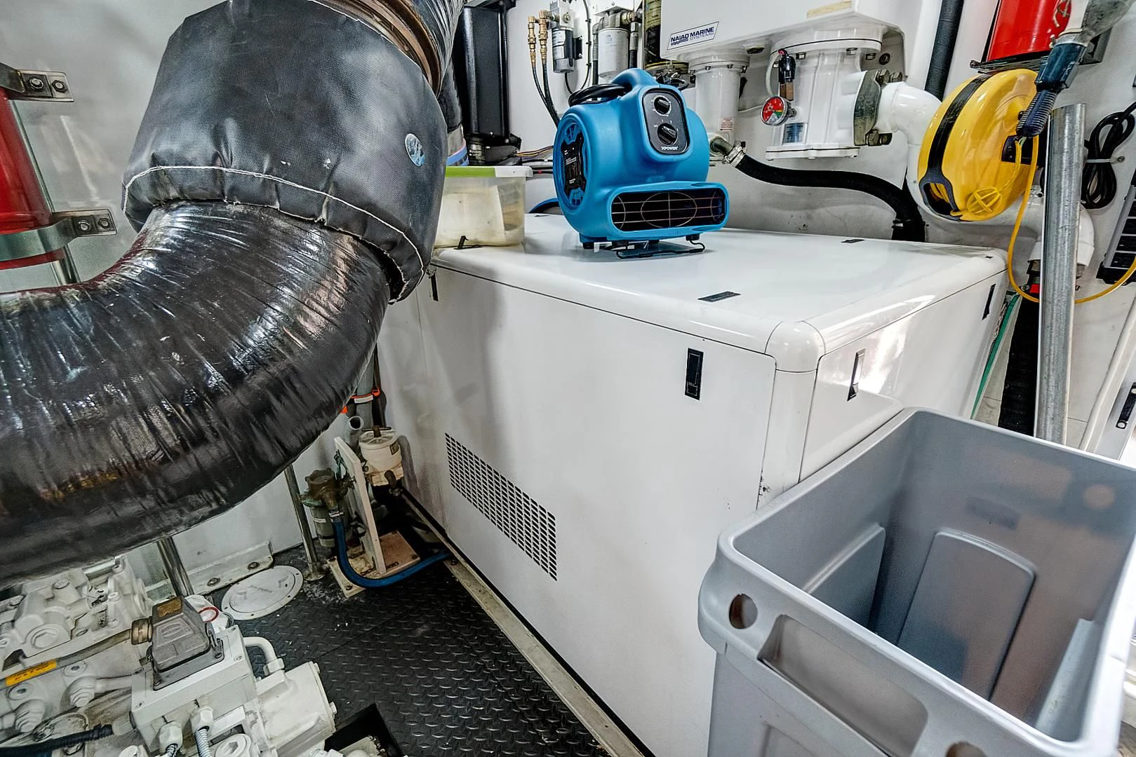a machine with a helmet on aboard LADY B Yacht for Sale