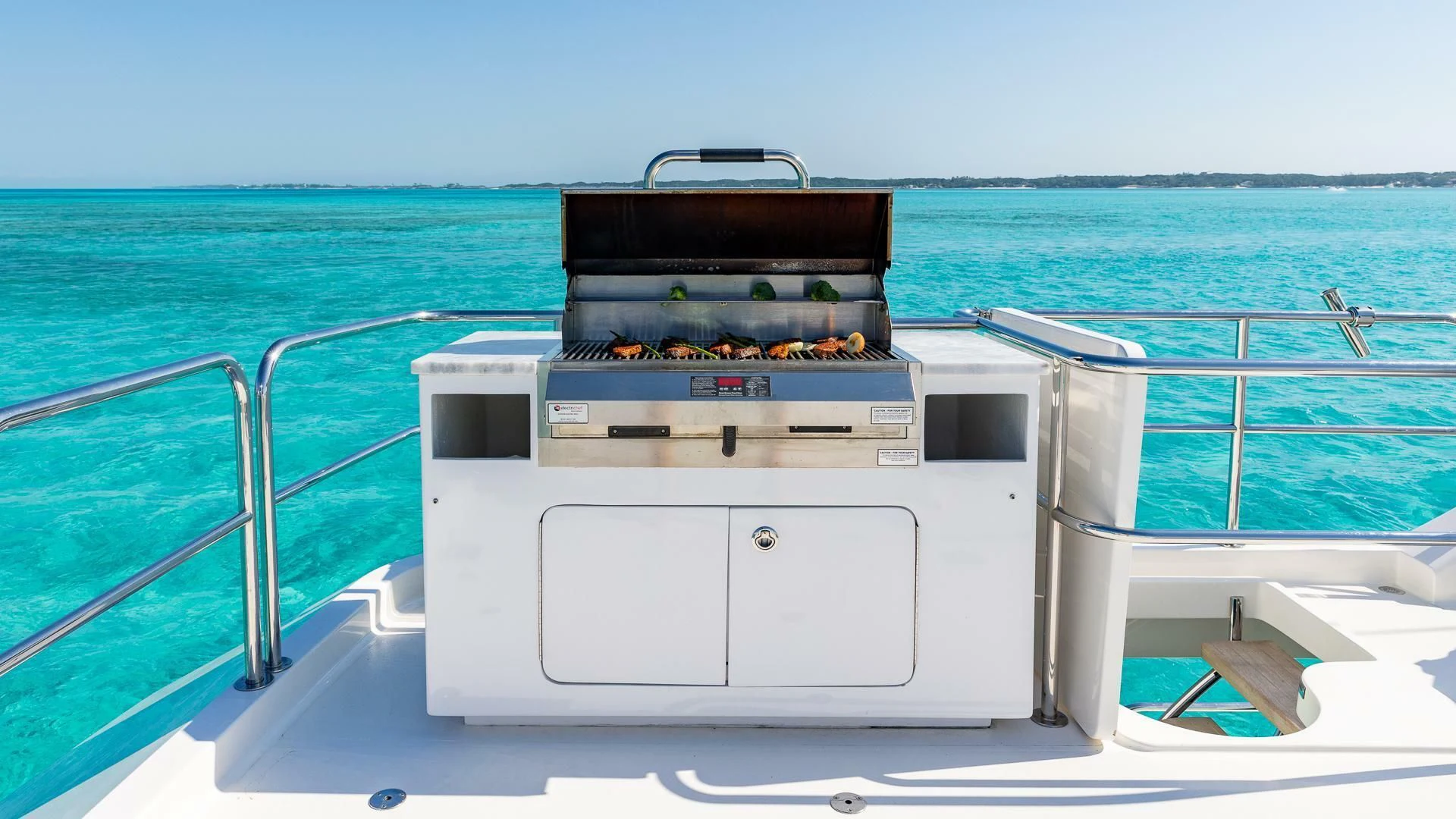 a boat on the water aboard LADY B Yacht for Sale