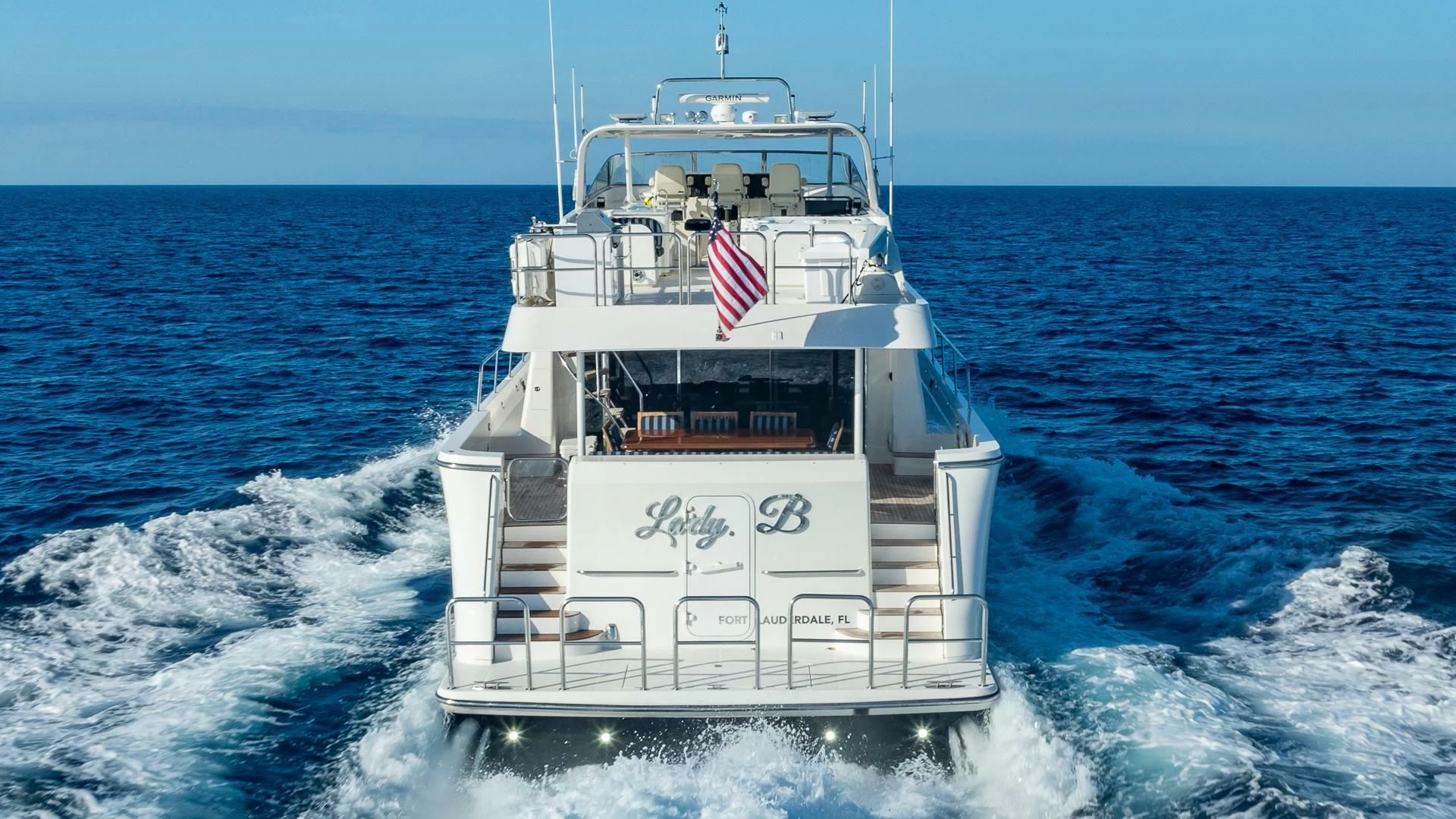 a boat on the water aboard LADY B Yacht for Sale