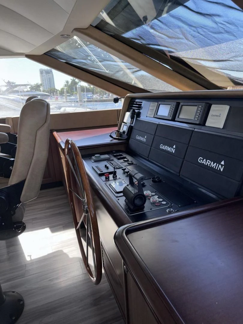 inside of a car aboard LADY B Yacht for Sale