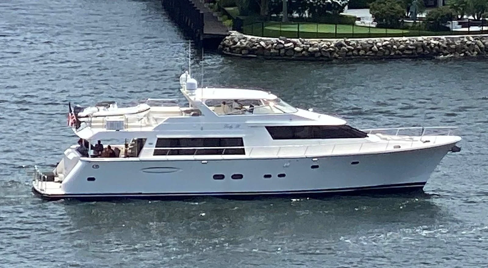 a boat with a group of people on it aboard LADY B Yacht for Sale