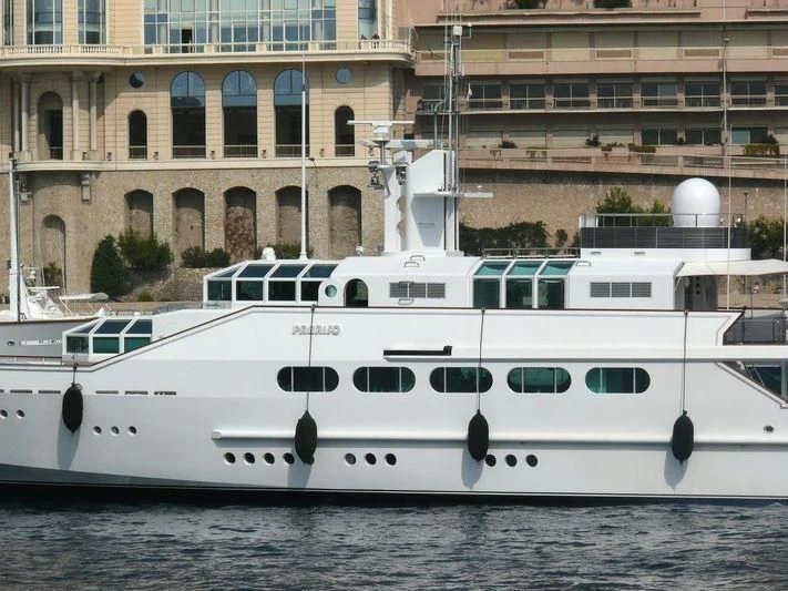 a white yacht in the water aboard PARAISO Yacht for Sale