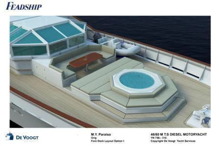 diagram, engineering drawing aboard PARAISO Yacht for Sale