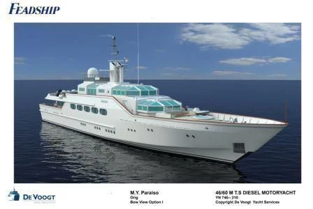 a large white ship aboard PARAISO Yacht for Sale