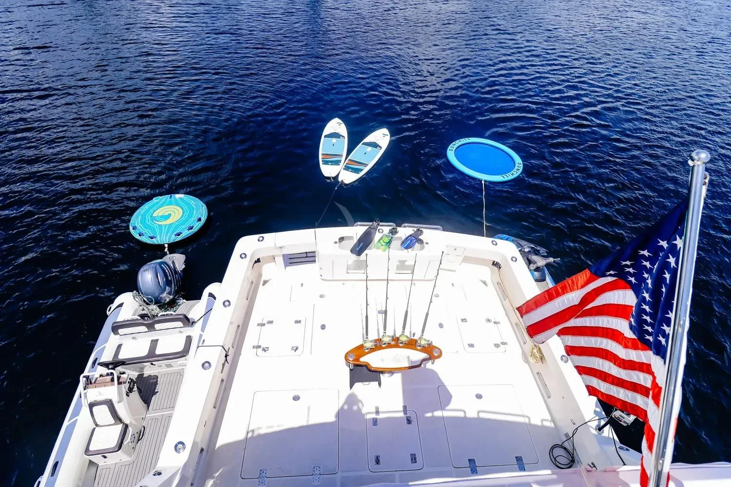 a boat on the water aboard ANDIAMO Yacht for Charter