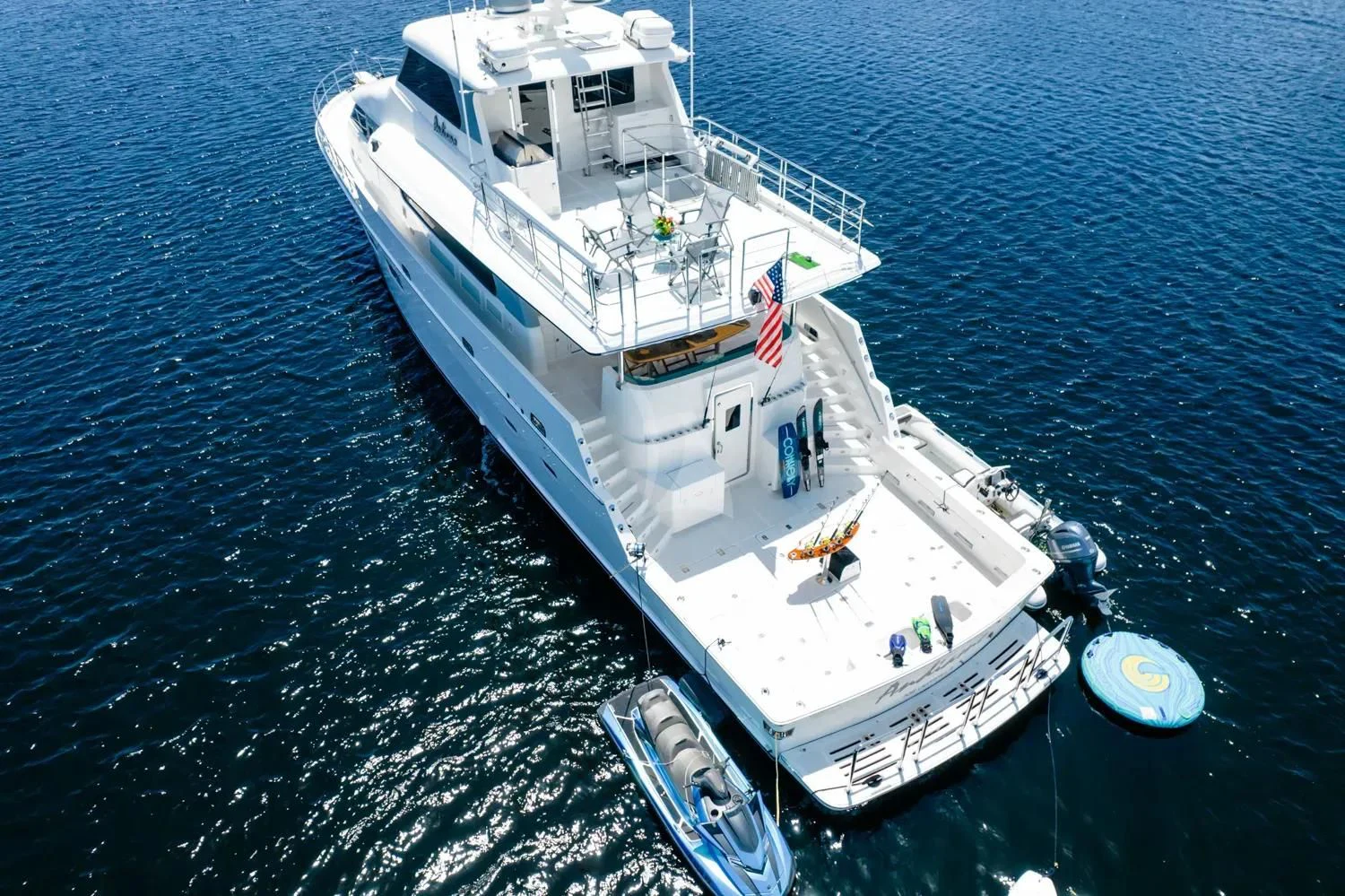 a large ship in the water aboard ANDIAMO Yacht for Charter