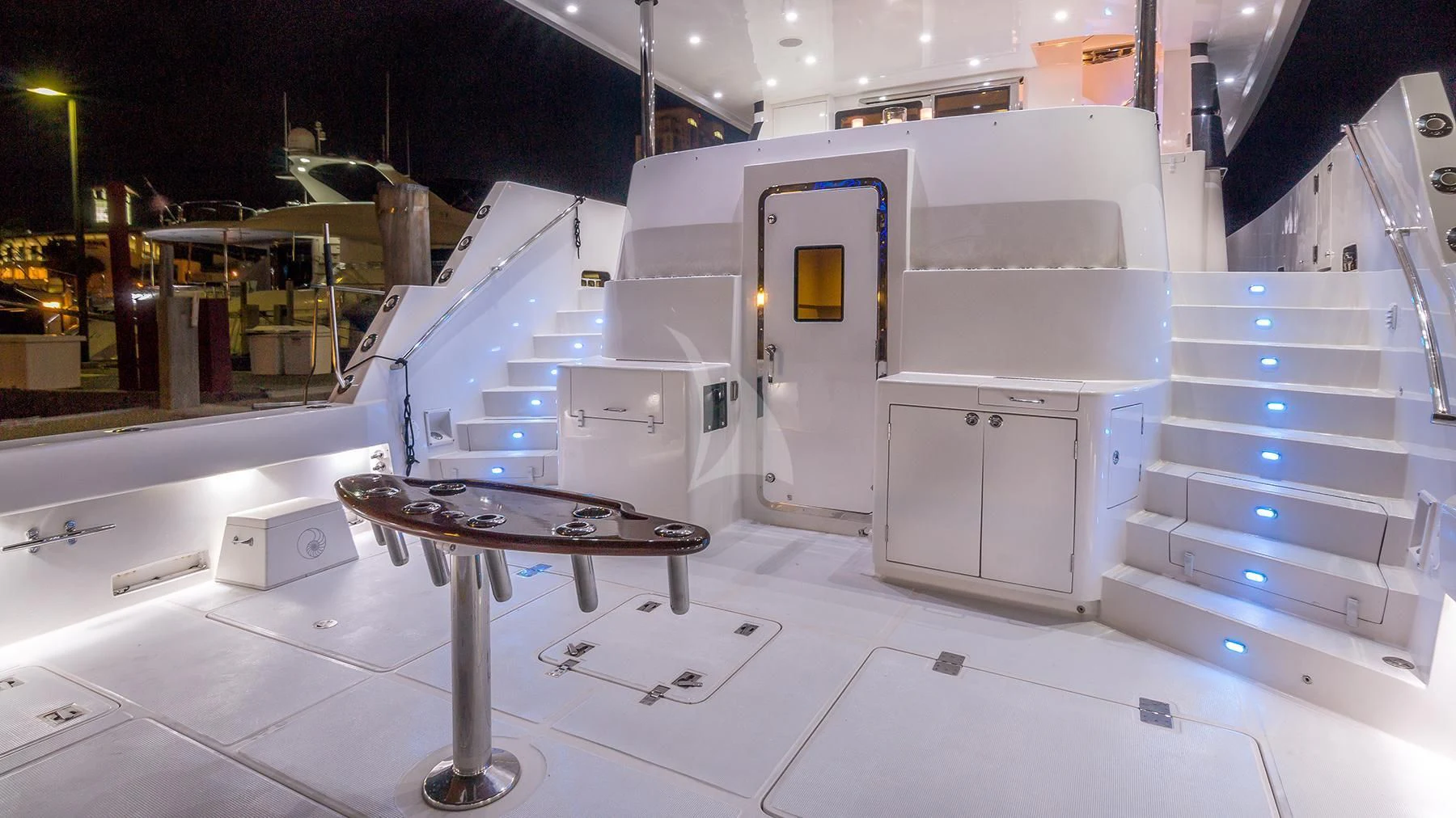 a room with a table and a machine aboard ANDIAMO Yacht for Charter