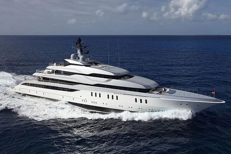 a white boat on the water aboard TANGO Yacht for Sale