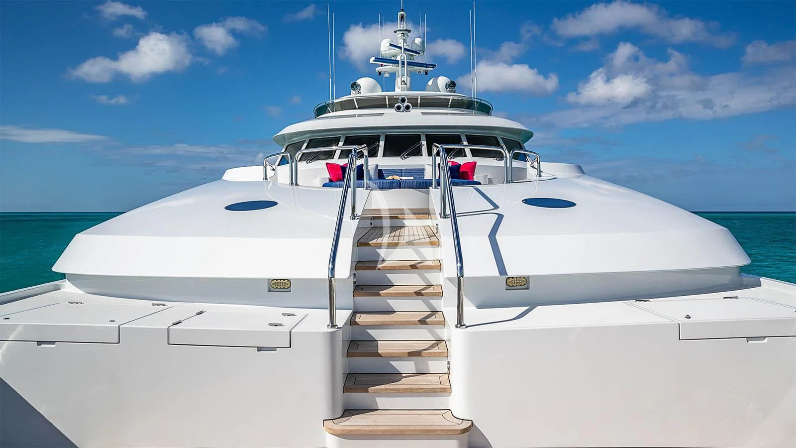a boat on the water aboard CARTE BLANCHE Yacht for Charter