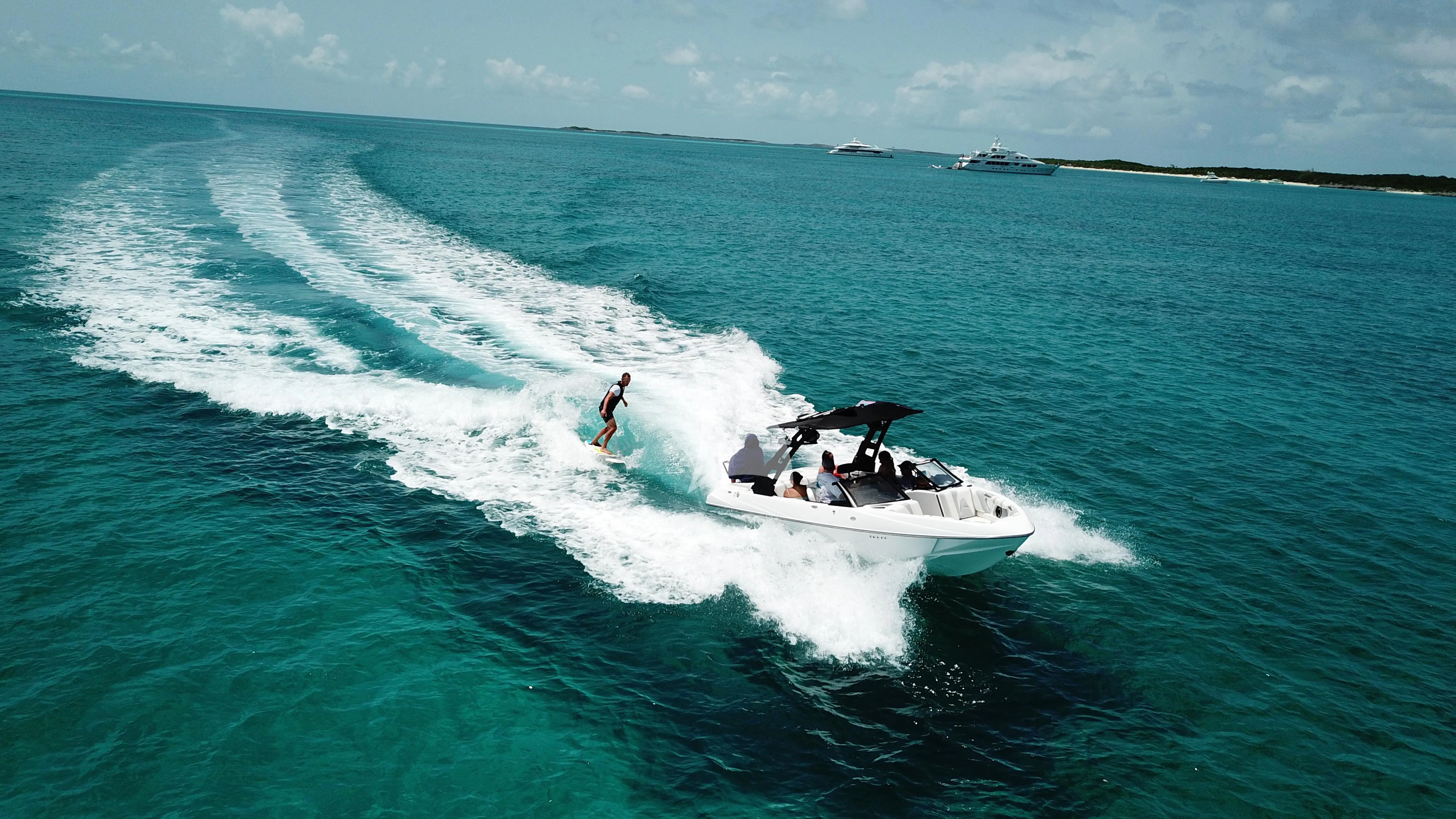 a boat with people on it aboard CARTE BLANCHE Yacht for Charter