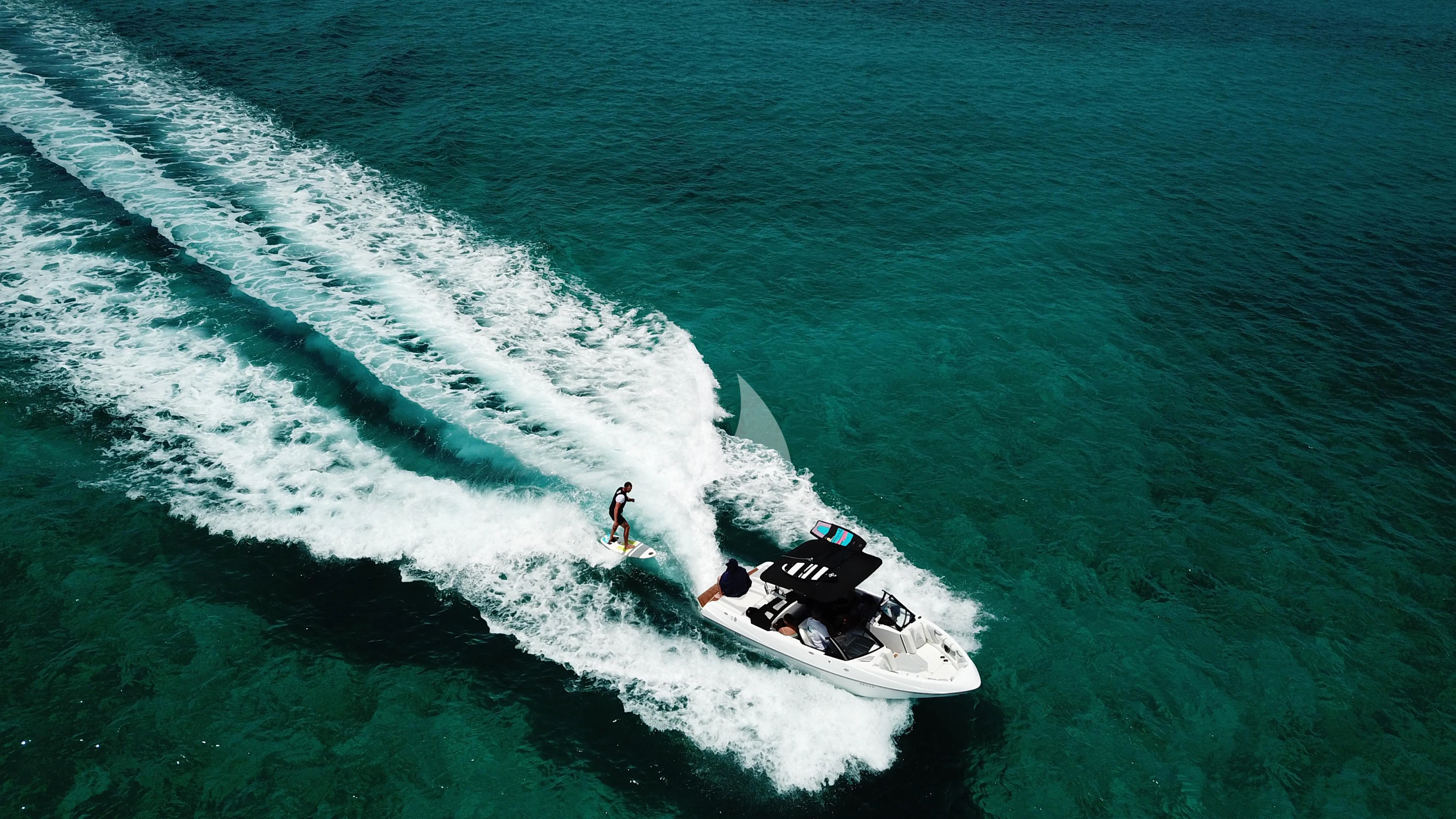 a person on a jet ski aboard CARTE BLANCHE Yacht for Charter