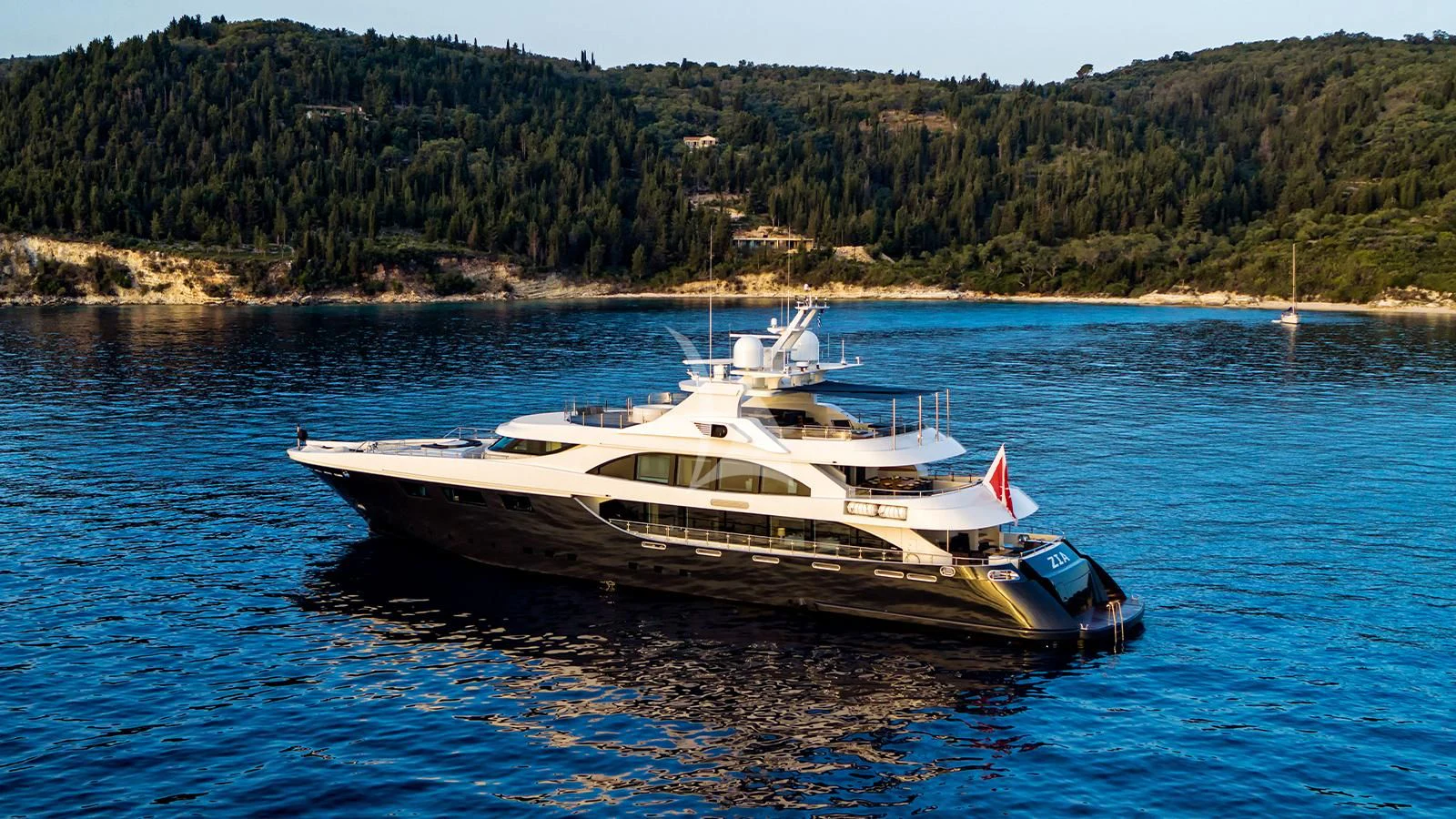 a boat on the water aboard ZIA Yacht for Sale