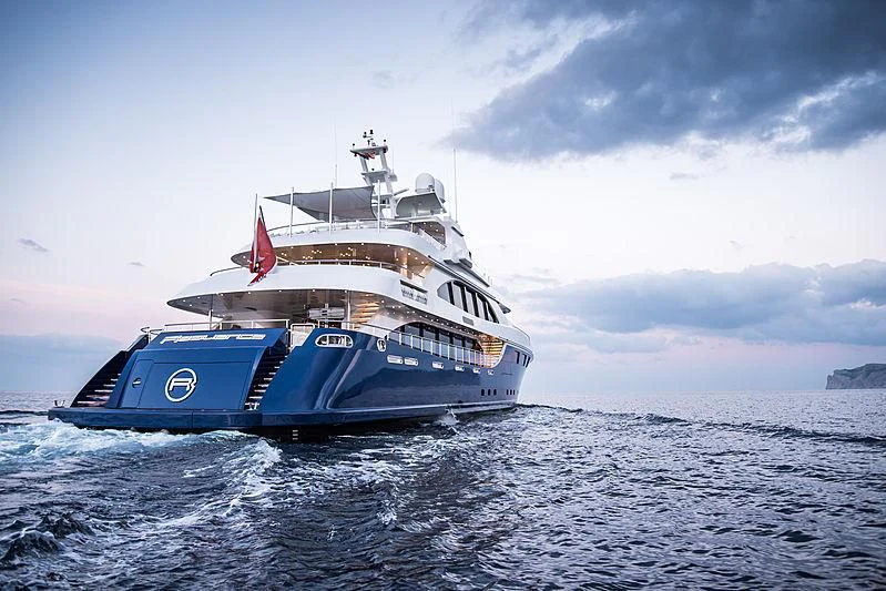 a boat on the water aboard ZIA Yacht for Sale