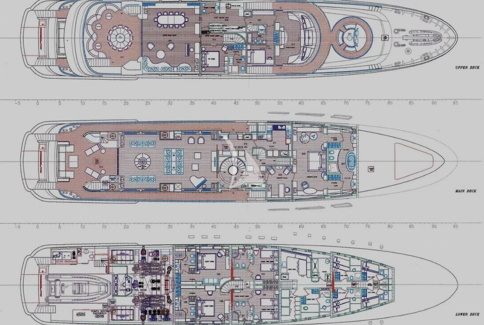 diagram, schematic aboard ZIA Yacht for Sale
