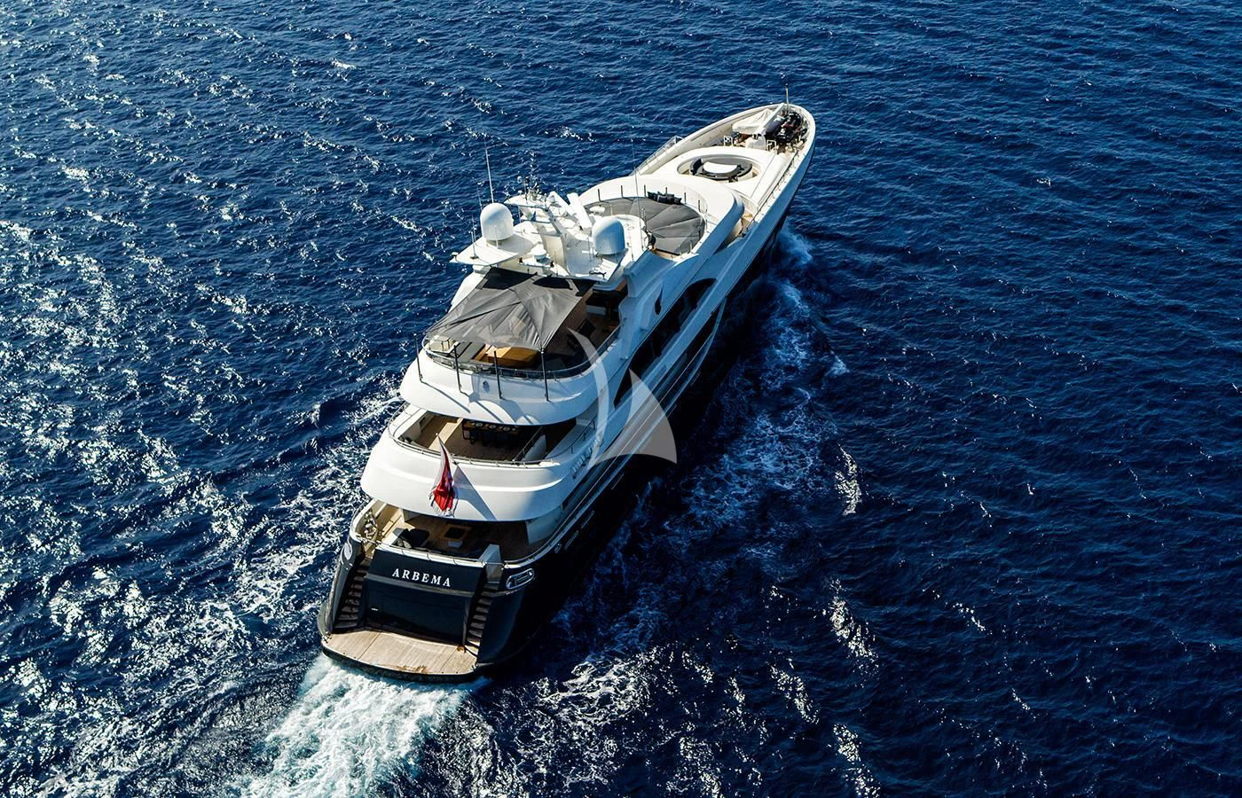 a boat on the water aboard ZIA Yacht for Sale