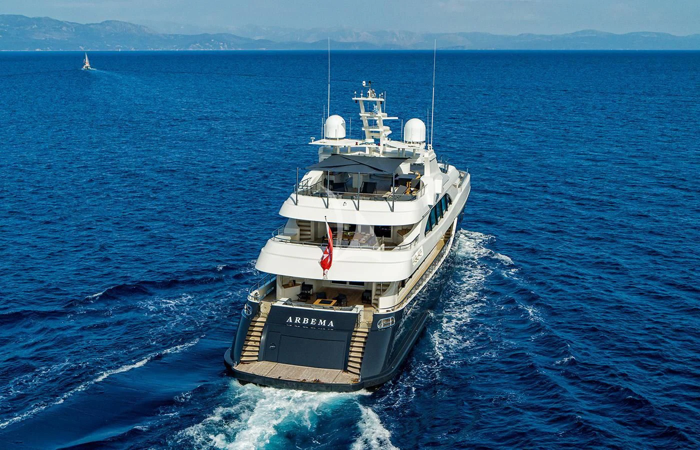 a boat on the water aboard ZIA Yacht for Sale