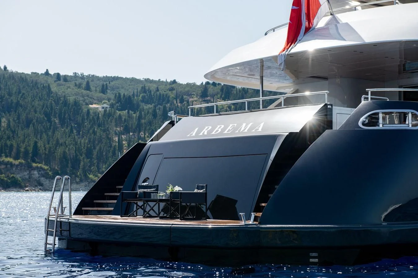 a boat on the water aboard ZIA Yacht for Sale