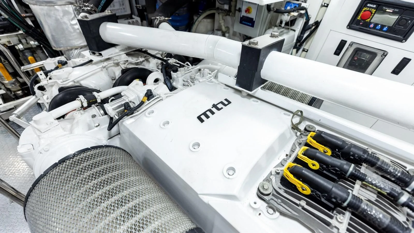 a machine with a large white object aboard CLAYMAKER Yacht for Sale