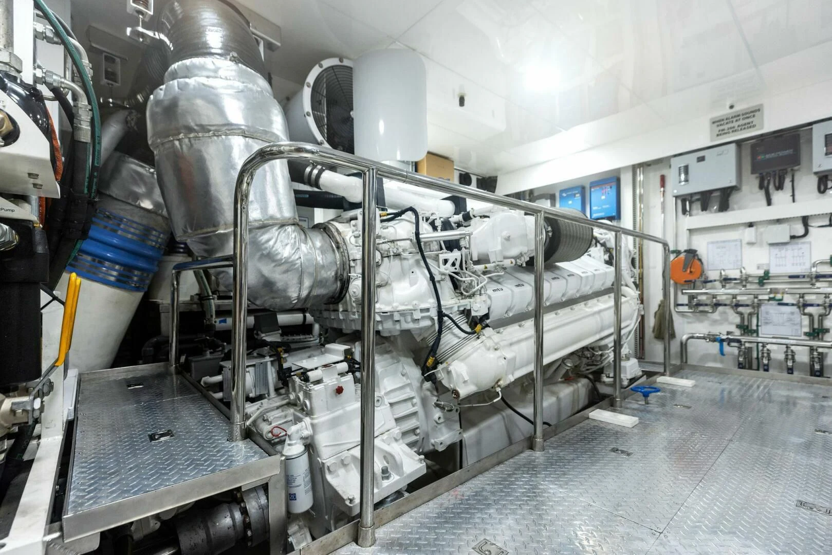 a large machine in a room aboard CLAYMAKER Yacht for Sale