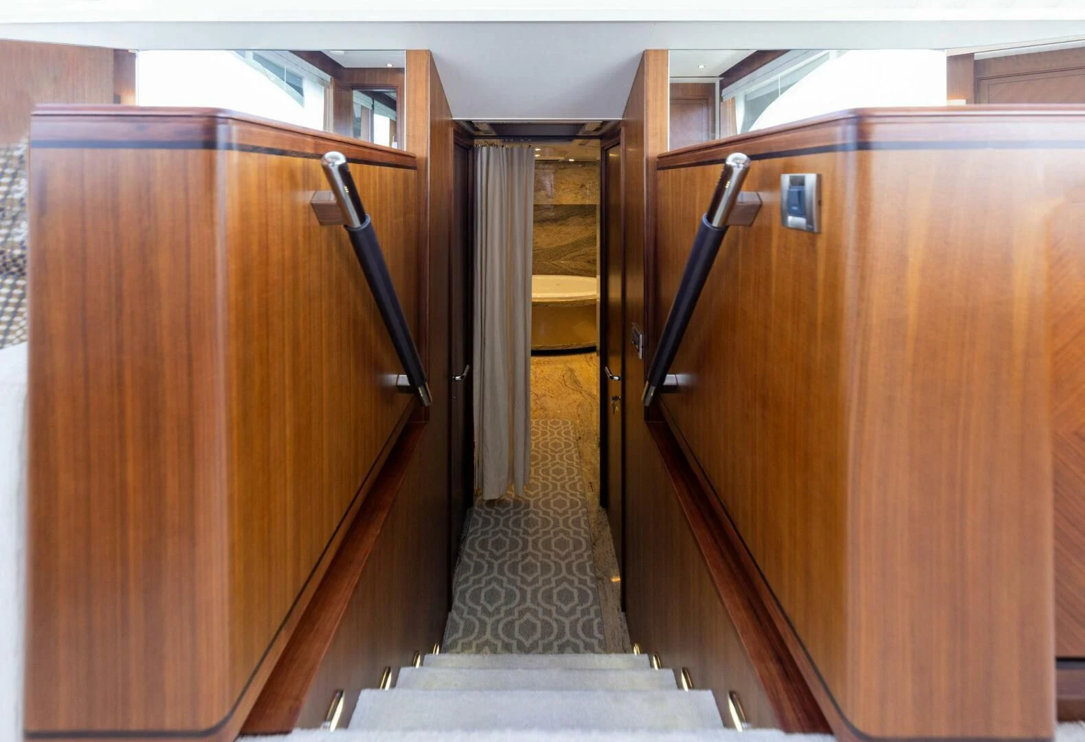 a door with a handle aboard CLAYMAKER Yacht for Sale