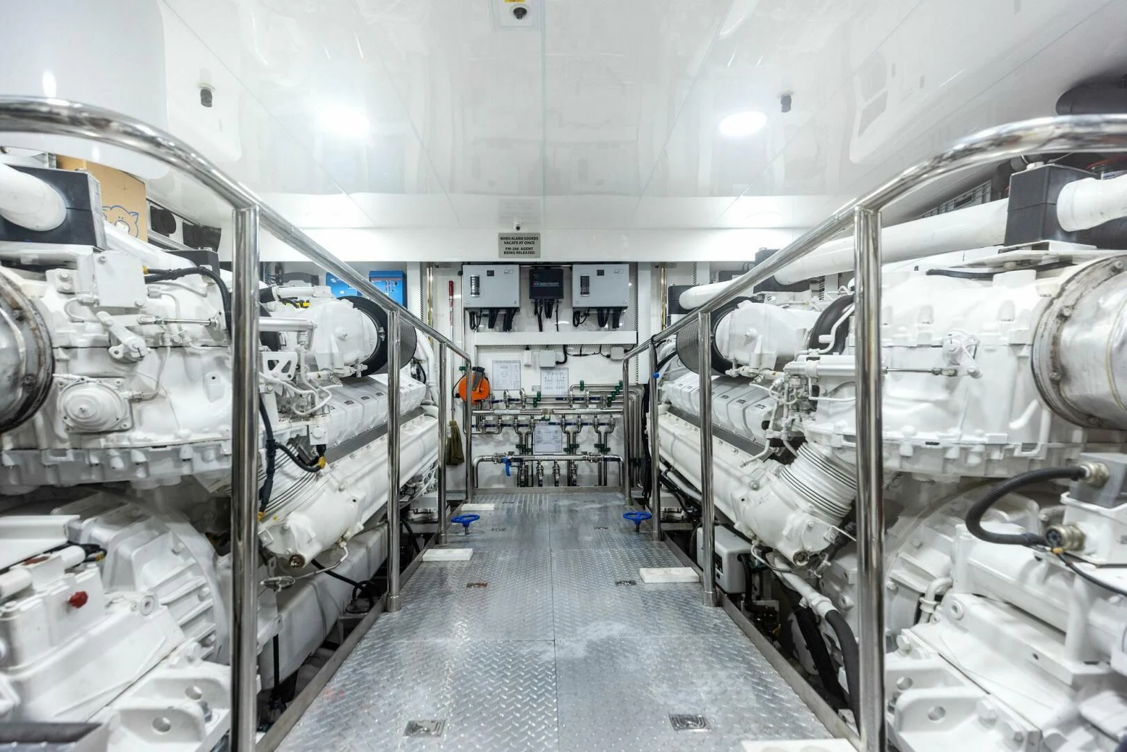 a large room with machinery aboard CLAYMAKER Yacht for Sale