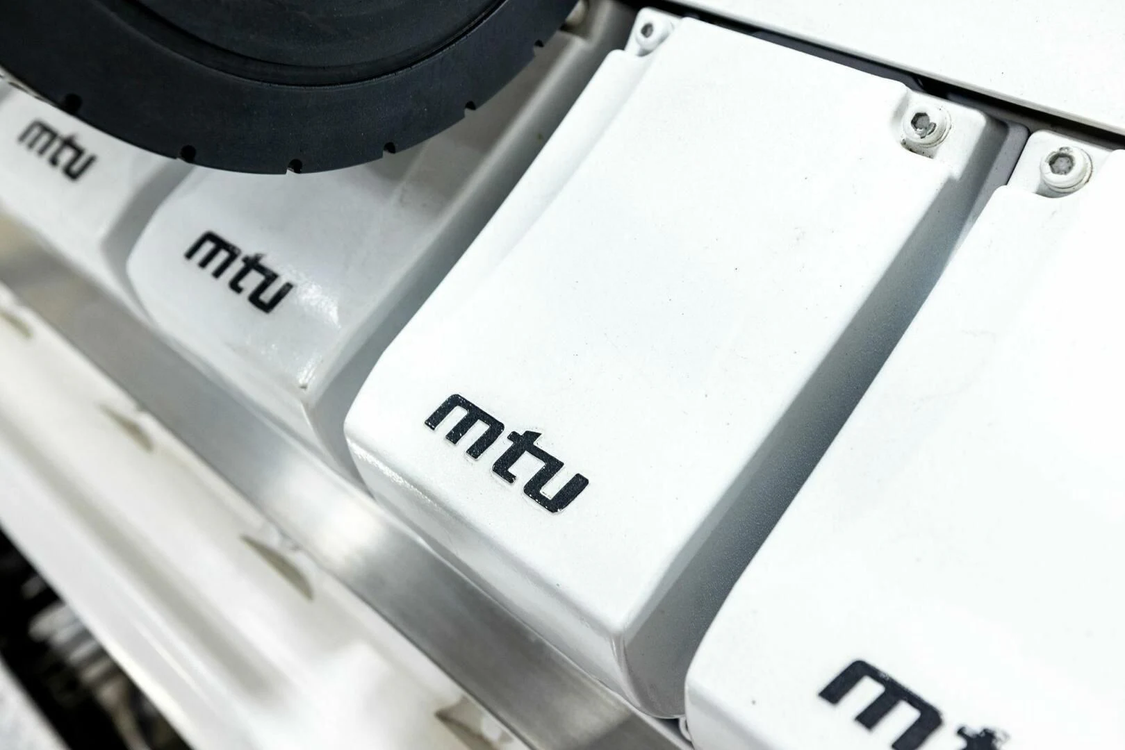 a close-up of a white device aboard CLAYMAKER Yacht for Sale