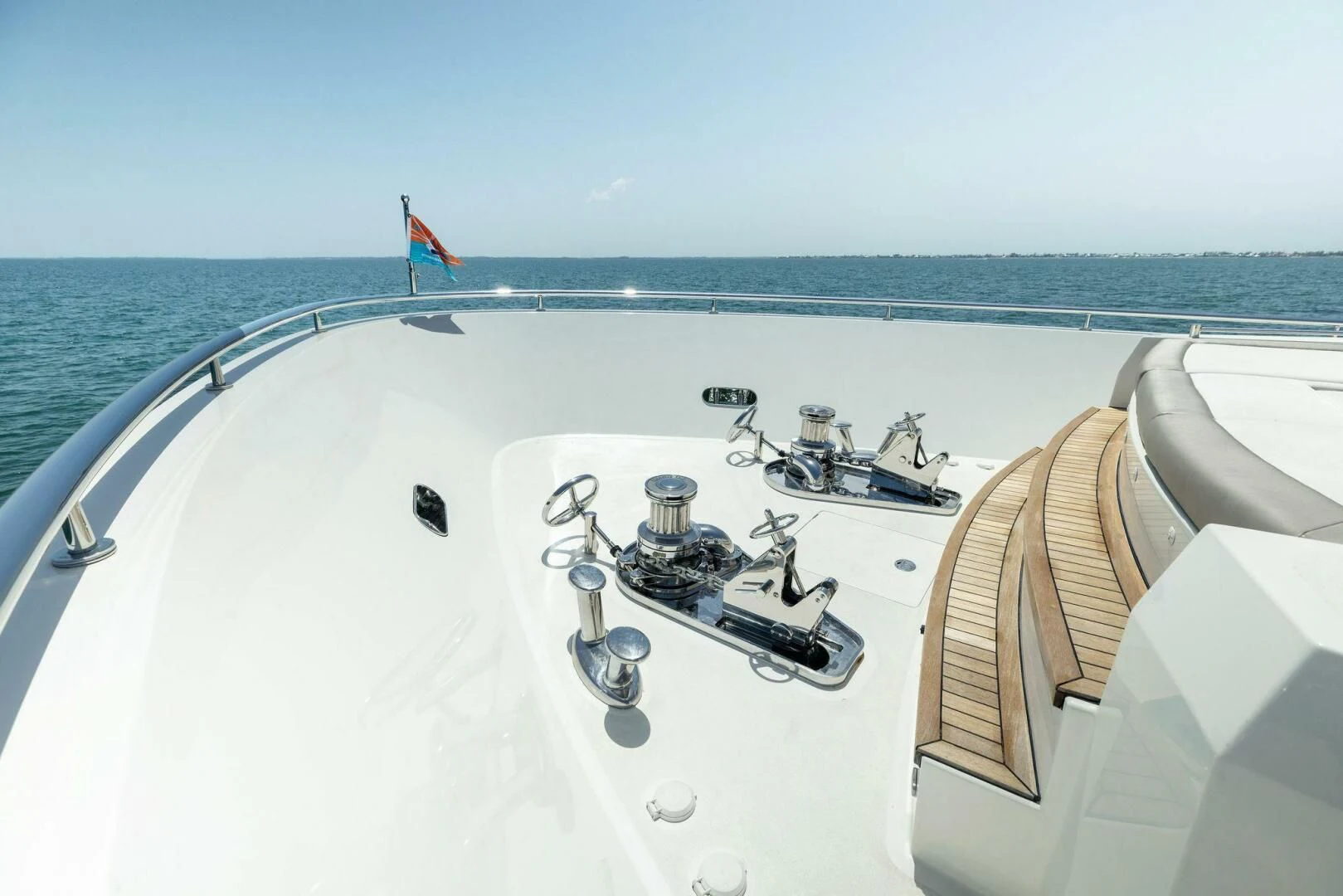 a boat with a sink and faucet aboard CLAYMAKER Yacht for Sale