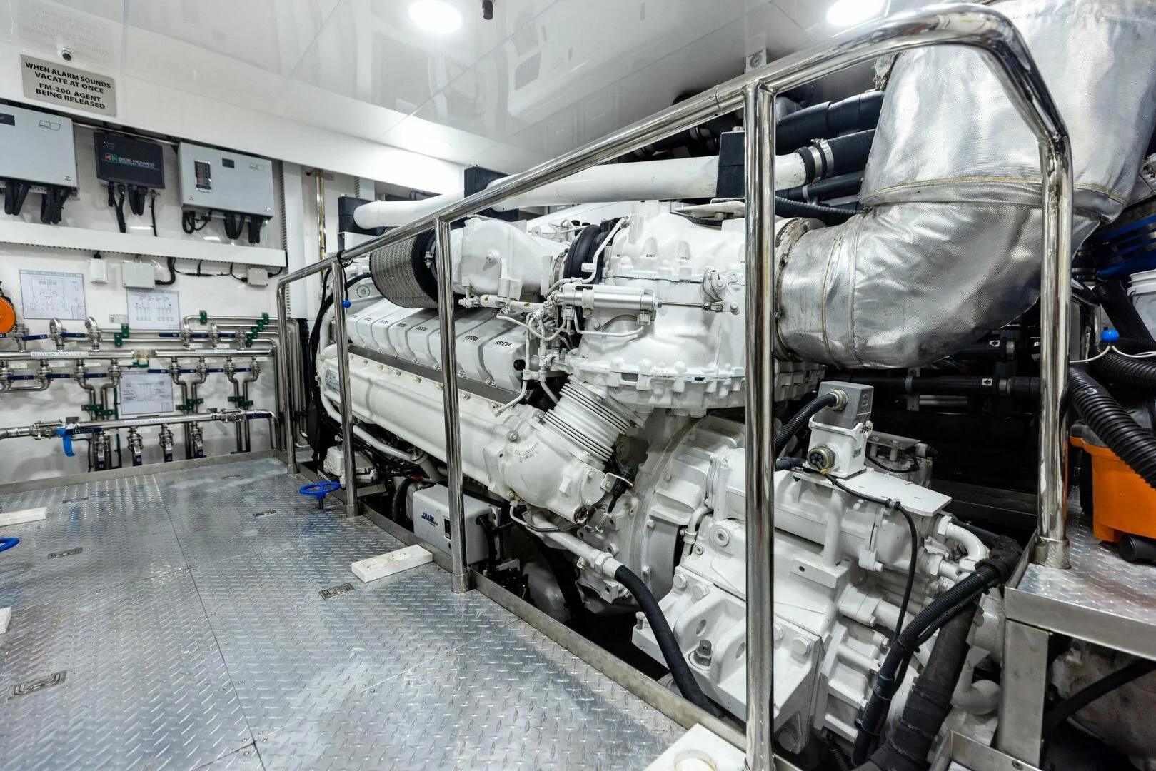a large machine in a factory aboard CLAYMAKER Yacht for Sale